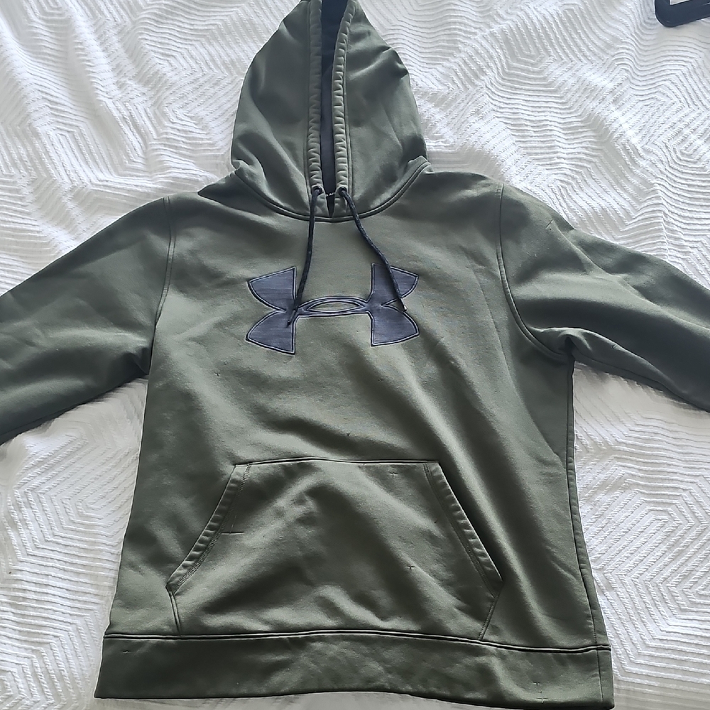 Under Armour Olive Hoodie with Black Logo